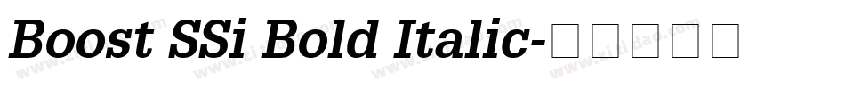 Boost SSi Bold Italic字体转换